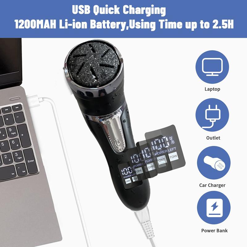 LED Elektrikli Pedikür Ayak Öğütücü Elektrikli Süpürge Taşınabilir Dosya Nasır Sökücü Ölü Cilt Bakımı Araçları Giyotin Peeling Zımpara