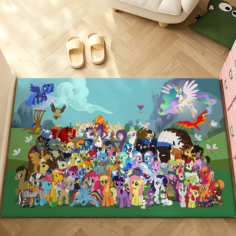 Cute M-My Little Pony-S Carpet Bathroom Anti-slip Mat Door Mat Home Decoration Mat Entrance Door Mat Scratch-resistant Door Mat