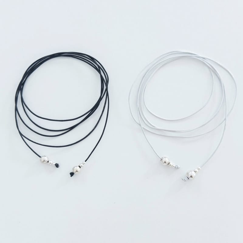 STILL INSTANT Sea Bubble Leather Necklace