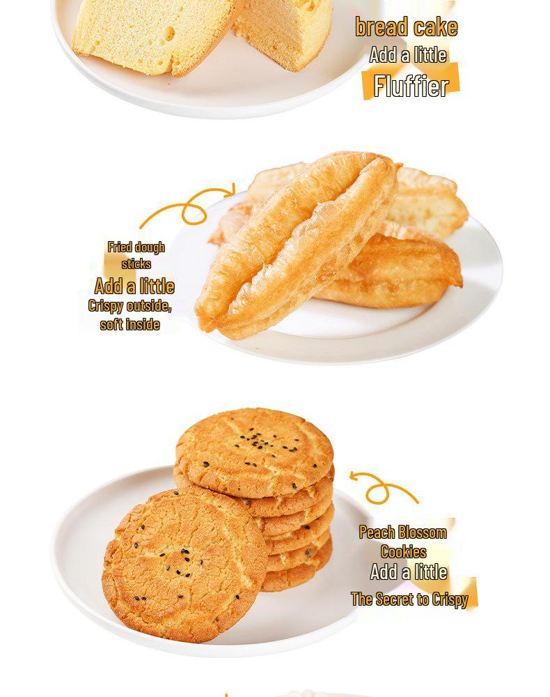Angel Bai Zhuan Edible Baking Soda 200g - Multi-functional Kitchen Soda Powder for Dough Raising & Biscuits