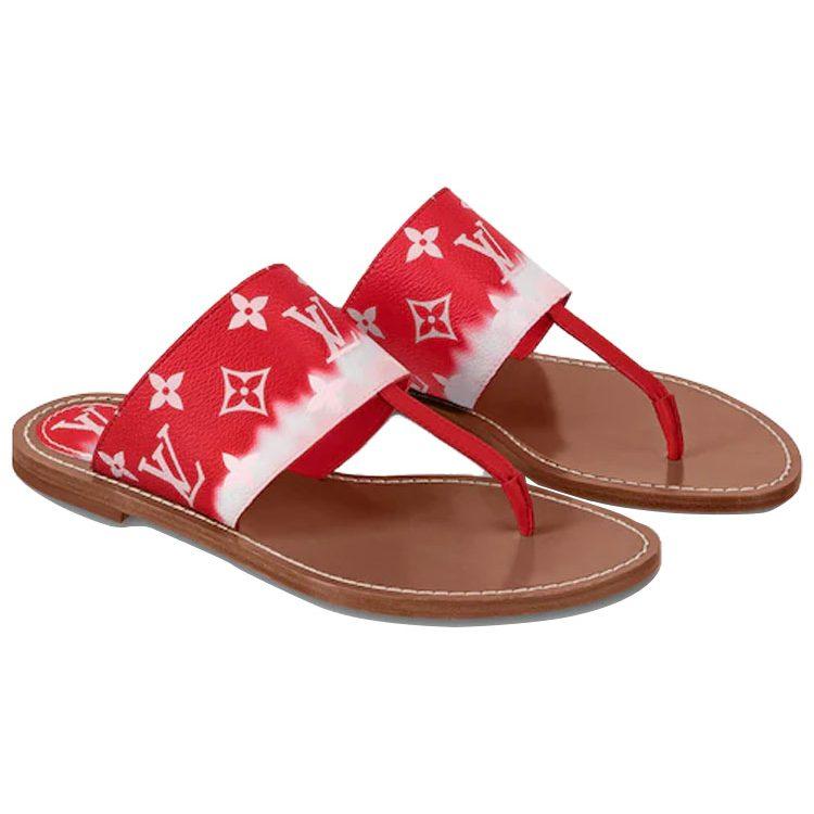 Louis Vuitton סנדלי פלמה 'מונוגרמה אדומה' לנשים 1A7TRA