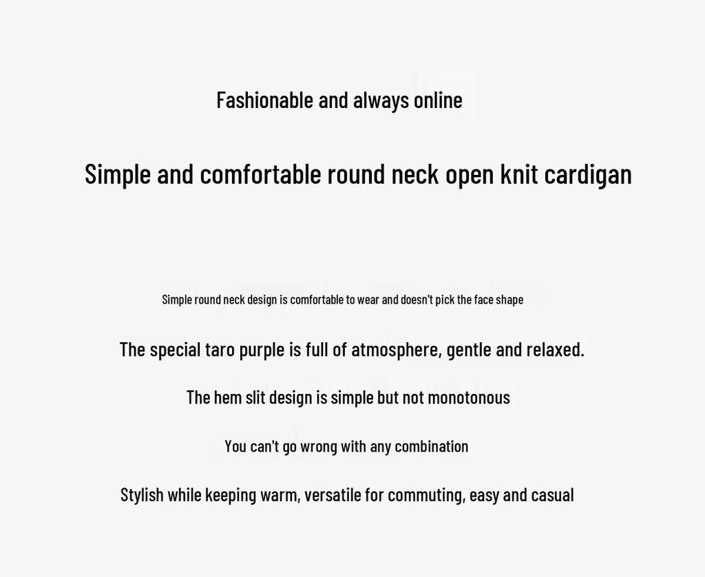 Chushen Women's Slit Hem Knit Sweater