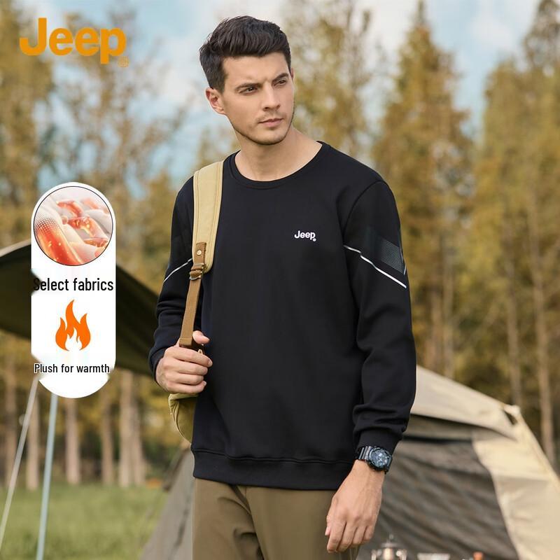 

Jeep Мужской толстый свитшот с круглым вырезом 2XL