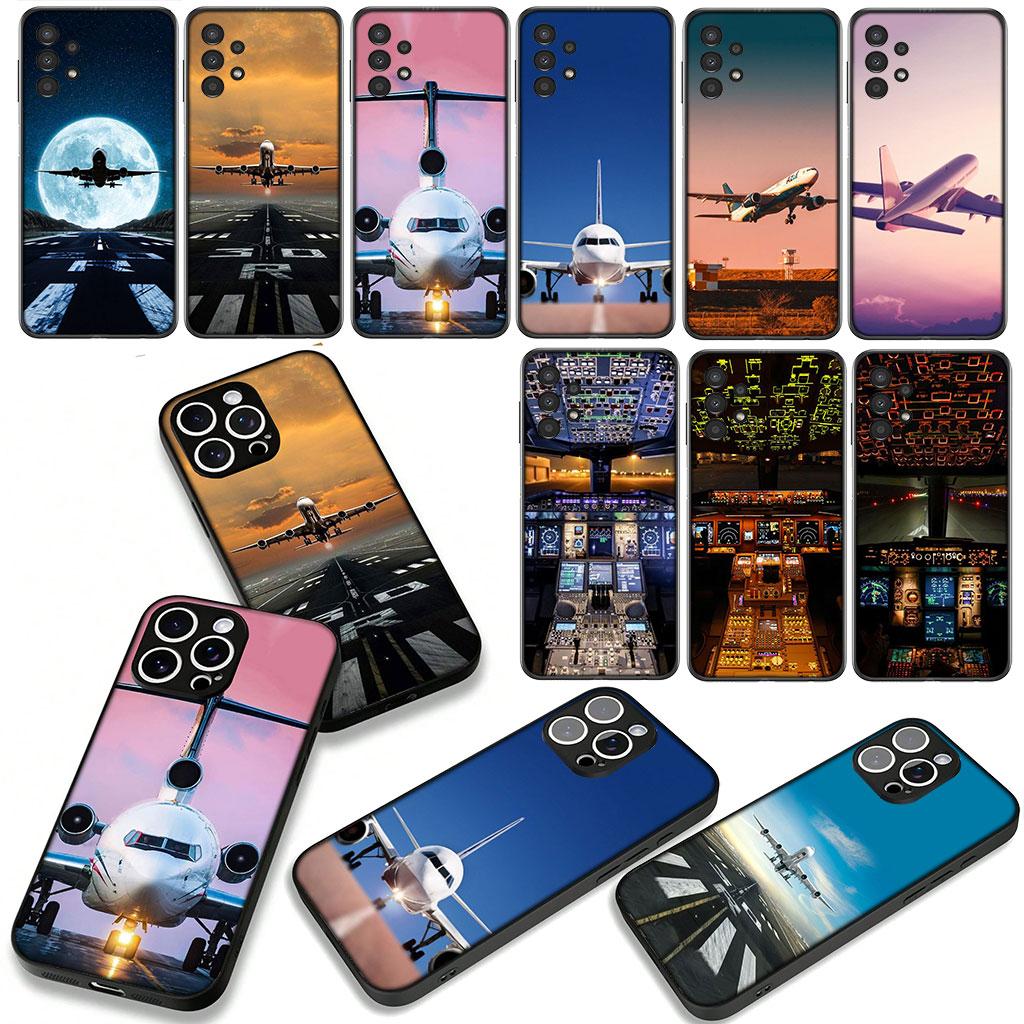 Aircraft Travel SKY Cover for Samsung Galaxy A25 A37 A57 A12 A14 A31 A41 A50 A51 A70 A71 A72 A21S A04 M15 Note 20 9 8 10 Case