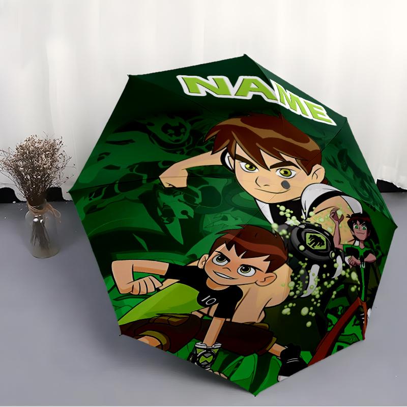 Personalized Name B-Ben10 Print Umbrella - Automatic Open/Close, Eight-Rib Durable Frame, Automatic Folding Umbrella