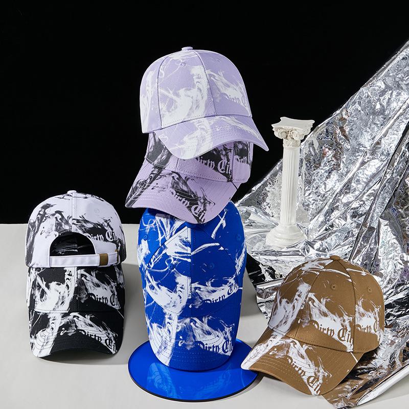 Hard Top Printed Cotton Baseball Cap Men Women Graffiti Duck Tongue Hat Casual Sun Shade Sunscreen Hat