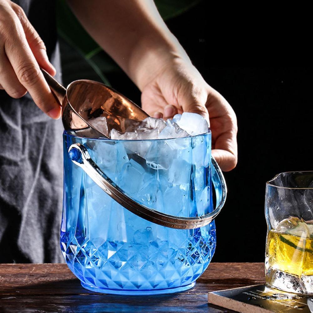 Acrylic Wine Chilling Bucket Transparent Beverage Chilling Tub Champagne Ice Bucket Summer
