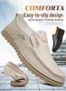Men's Lightweight British Style Leather Slip-On Shoes - Versatile, Casual, Comfortable