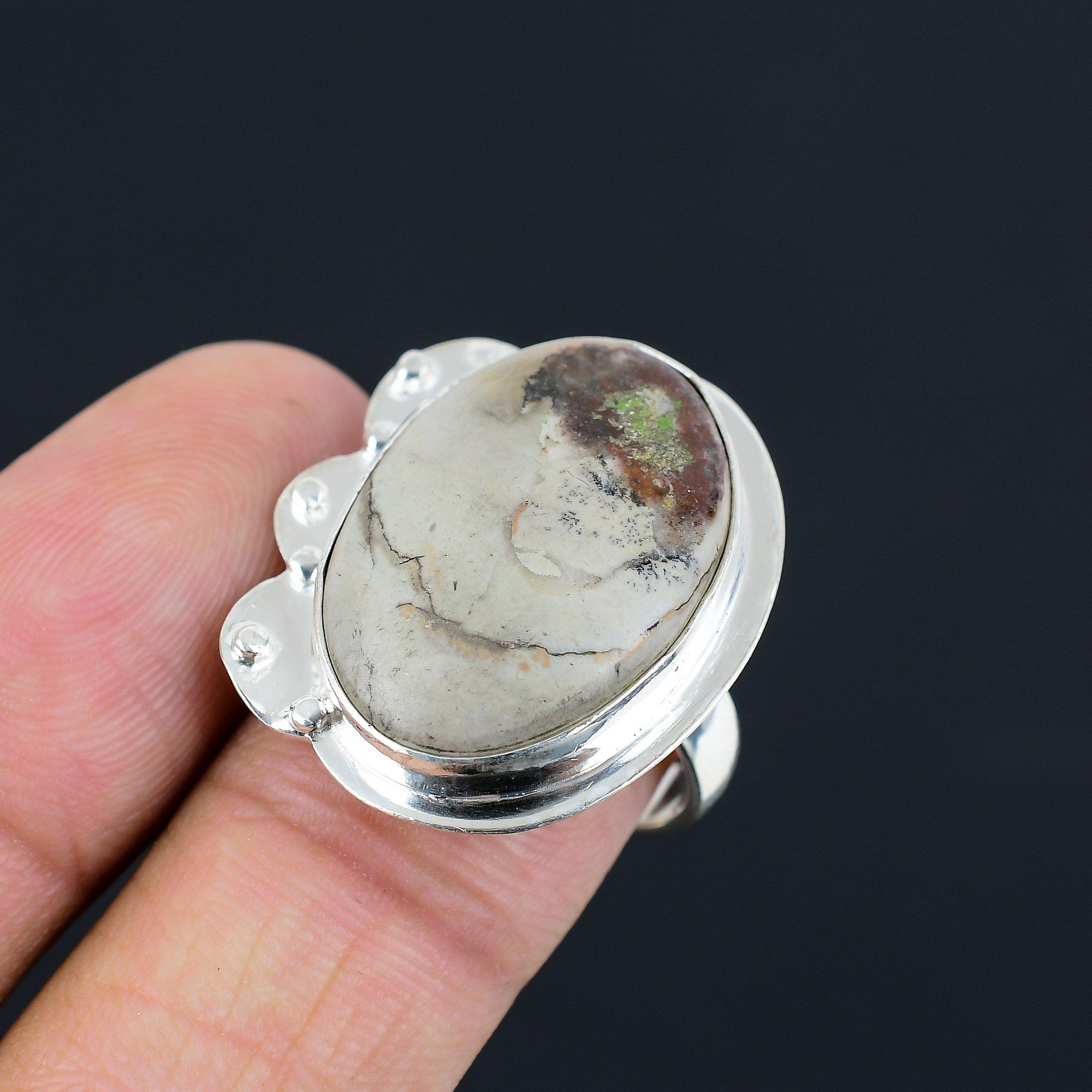 Скидка ко Дню дочерей Кофейный боб Яшма Драгоценный камень Кольцо для матери Ювелирное изделие 925 пробы 9