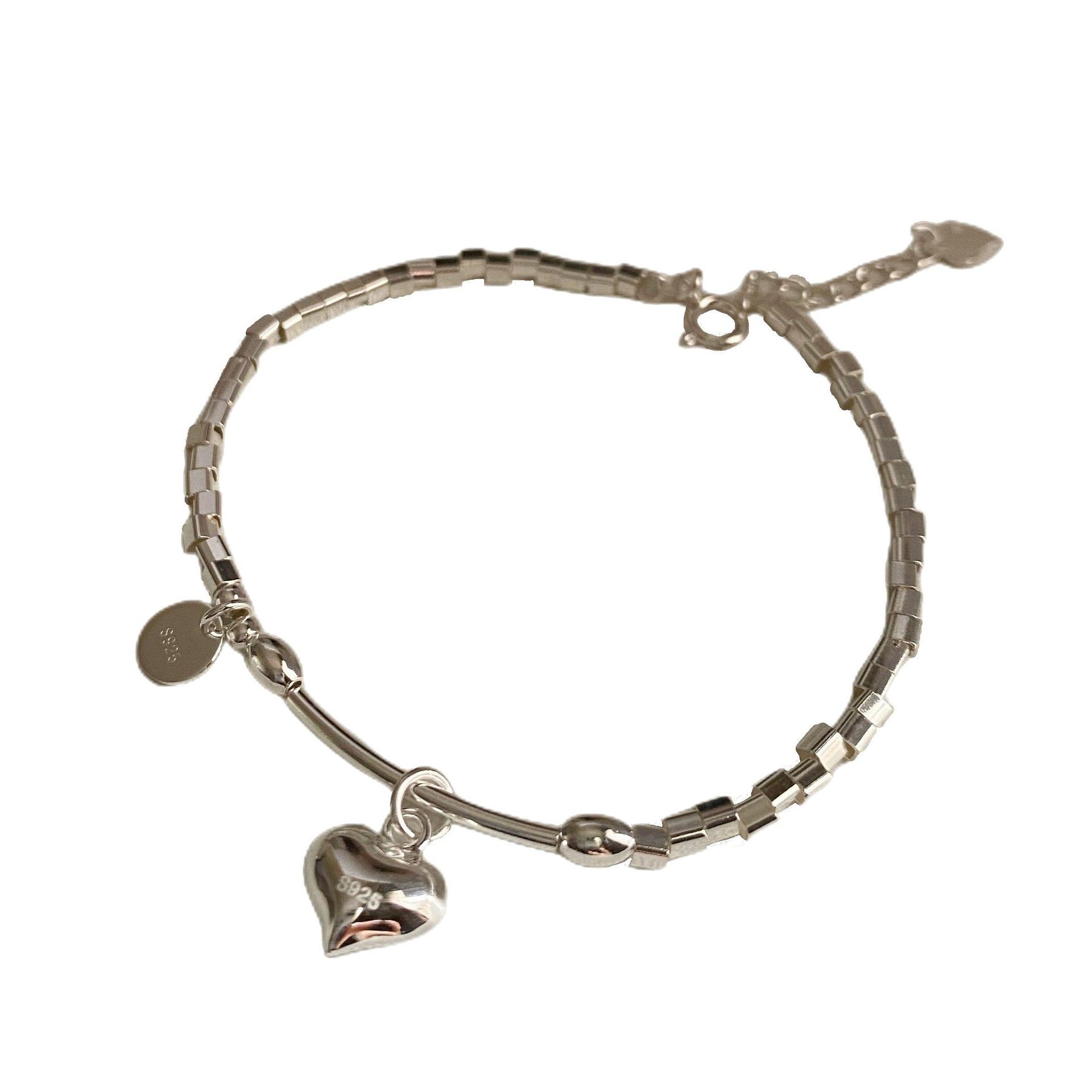 

Новый браслет неправильной формы с серебряной монетой дважды квадратный Sen-добрый и простой веревка для подруги Qixi, подарок на День святого Валентина Adjustable size