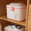 Large Capacity Cartoon Medicine Box Dust-proof Medicine Storage Box Durable Pill Container  Office