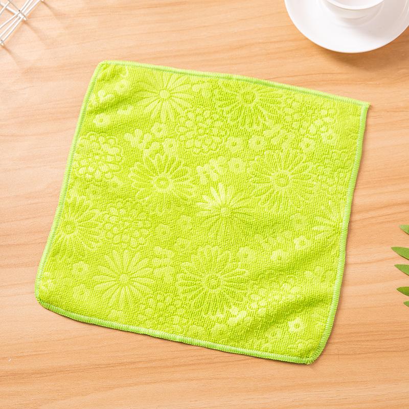 Microfiber Children's Hand Towels Square Towels Absorbent Scouring Pads Cleaning Cloths Printed Fabric Dishcloths Kitchen Cleaning Cloths