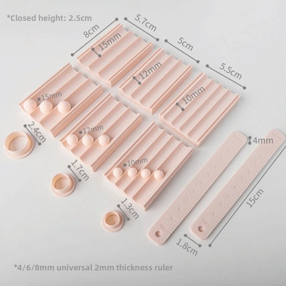 4-20mm Diameter Clay Ball Maker Measuring Ruler Rubbing Strip Clay Ball Rub Mold Mini Clay Ball Rolling Strip Mold DIY Jewelry
