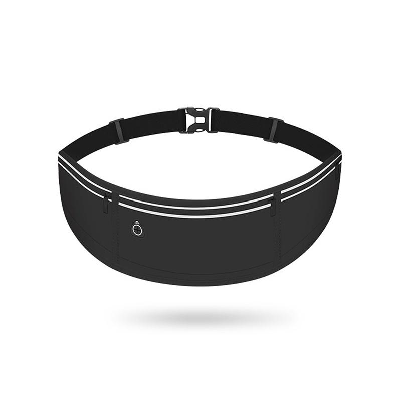 Waterproof Running Waist Belt With Three Pockets And Headphone Port Perfect For Jogging Hiking Outdoor Fitness Workouts
