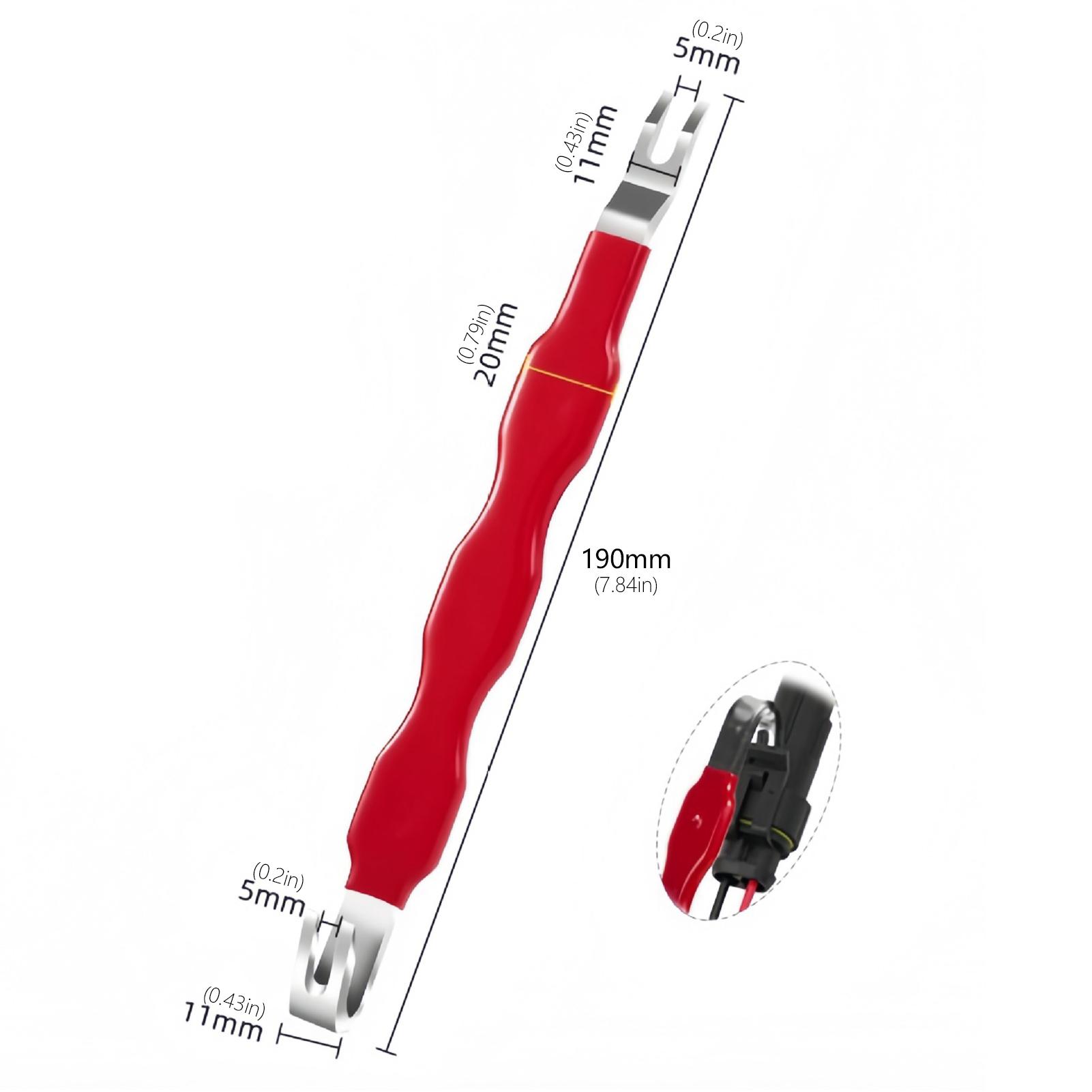 

Professional Automotive Electrical Connector Disconnect Tool Dual-Ended Design with Non-Slip Grip for Car Terminal Removal червоний