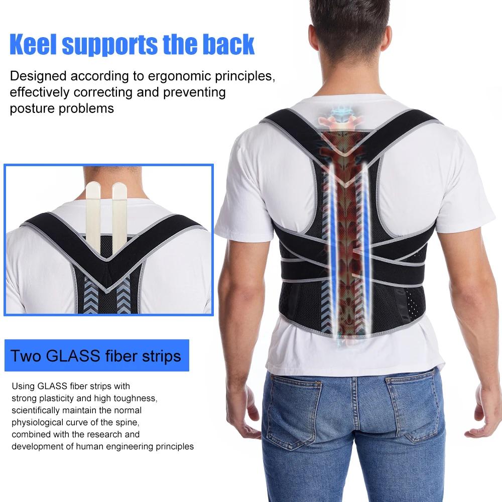 Adjustable Straight Back Shoulder Posture Corrector Lumbar Brace Spine Support Correction Home Office School Shoulder Neck Brace