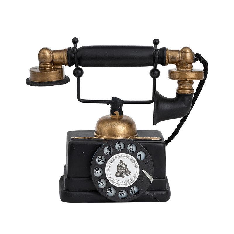 European Retro Telephone Ornament for Living Room, Wine Cabinet, TV Cabinet, or Office Display.
