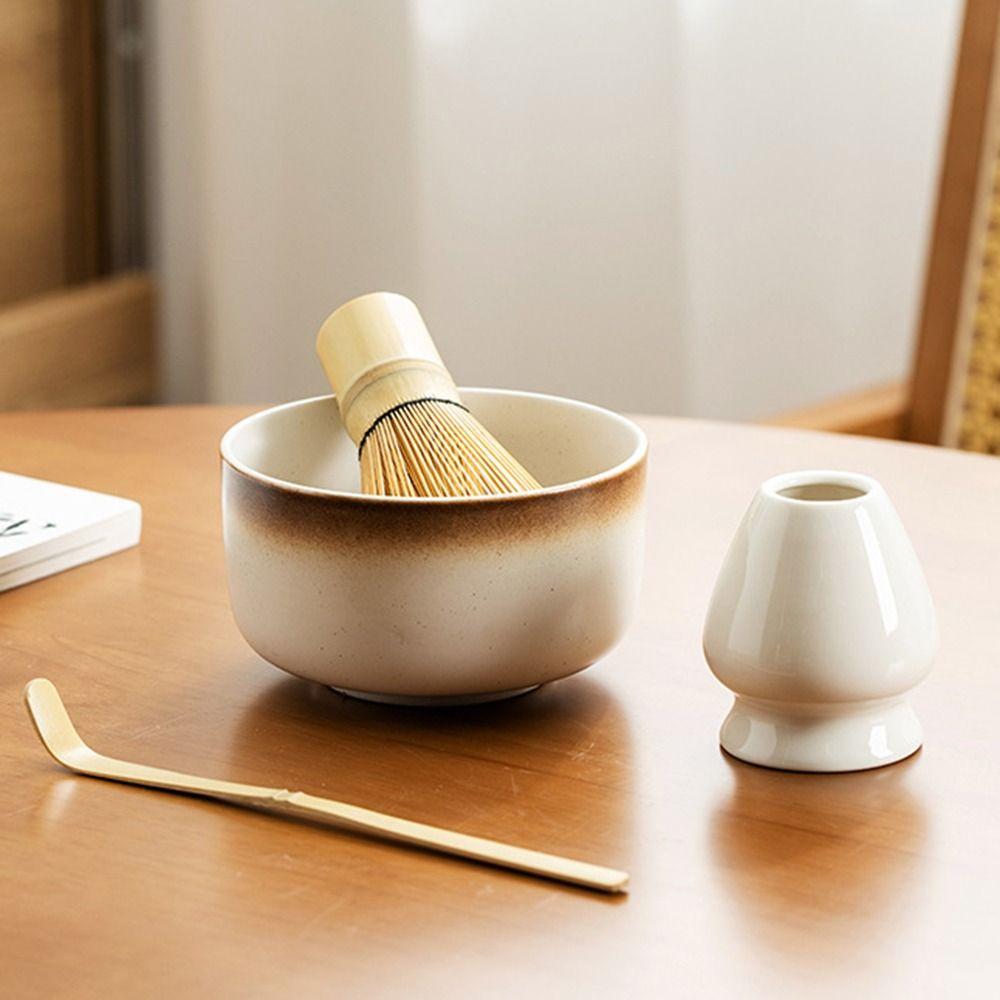 4/6PCS Reusable Matcha Whisk Set Food Grade Japanese Chasen Traditional Match Bowl Stirring
