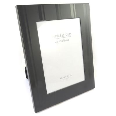 [M7738] - Schwarzer Aluminium-Fotorahmen „Design“ (13 x 18 cm)