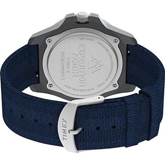 TIMEX Expedition Free-dive Ocean Blue Watch TW2V40300 Mens 44MM Plastic Mineral Glass Solar 5 ATM Water Resistant