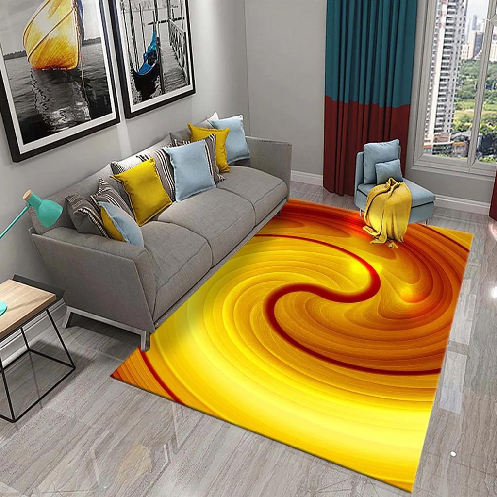 Bunte Flüssigkeitswirbel Teppich Psychedelisches Vertigo Thema Teppiche für Wohnzimmer Schlafzimmer Teppiche Badezimmer Eingangstürmatte Heimdekor