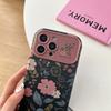 Fashion Retro Chrysanthemum Phone Case For iPhone 13 15 14 16 17 Pro Max Wrist Strap Cover Shockproof Funda