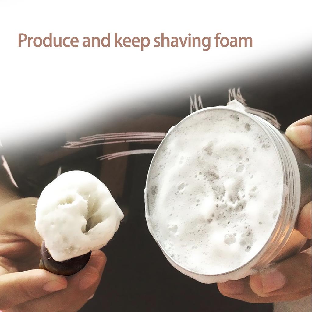 Weicher Haar Rasierpinsel Friseur Rasierschaumpinsel Holzgriff Bartrasur Reinigungsbürste