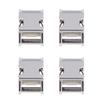 4PCS Side Release Buckle Fine Workmanship Simple   Light Weight Alloy Materials Belt Buckle