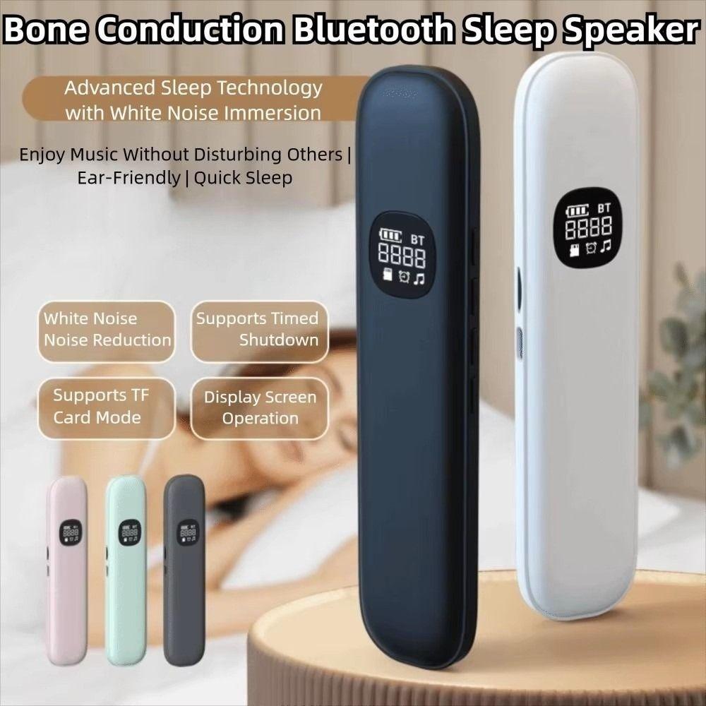 Rechargeable Under Pillow Speaker LED Display Sleep Speaker Bone Conduction Speaker Light Sleepers