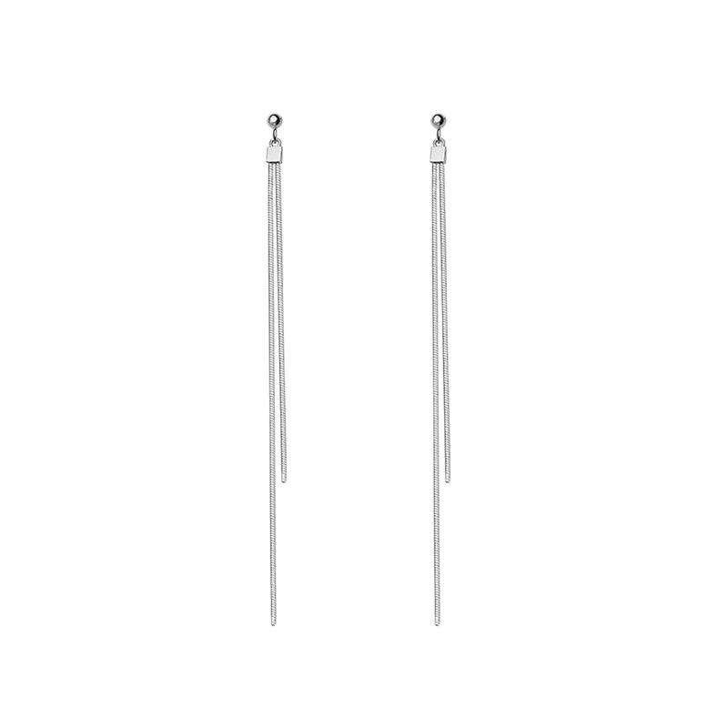Female Cold Wind Long Style Tassel Earrings