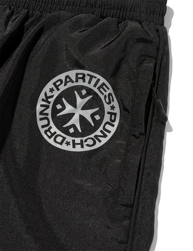 PUNCH DRUNK PARTIES Ghostmark 2-Way Wind Pants (Black)