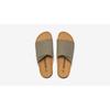 Men's Cork Slippers Trendy Student One Line Dragging Men's Beach Shoes Matte Leather
