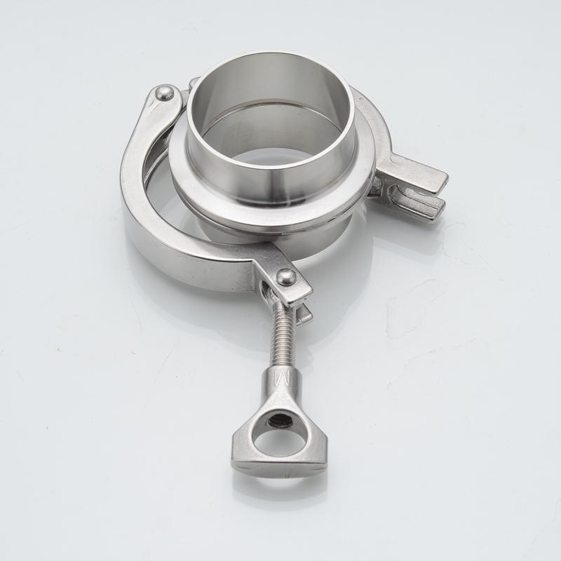 304 Stainless Steel Quick-Connect Sanitary Fitting Set / Precision Cast Clamp for Pipe Fitting 32 45