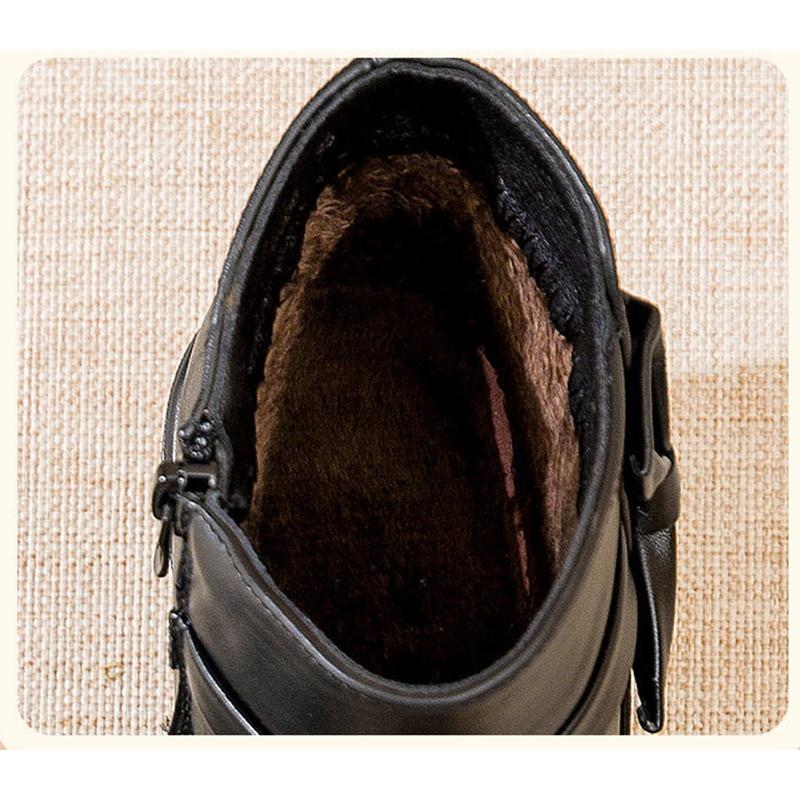 2025 Winter Shoes Women Snow Boots Warm Plush Cold Winter Soft Mother Wedges Shoes Fashion Brand Ladies Ankle Boots Plus Size 41 Black