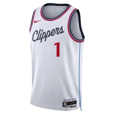 X NBA Collaboration Clippers Harden Fan Edition Letter Print Crew Neck Sleeveless Basketball Jersey Men Jersey White FQ4547-103