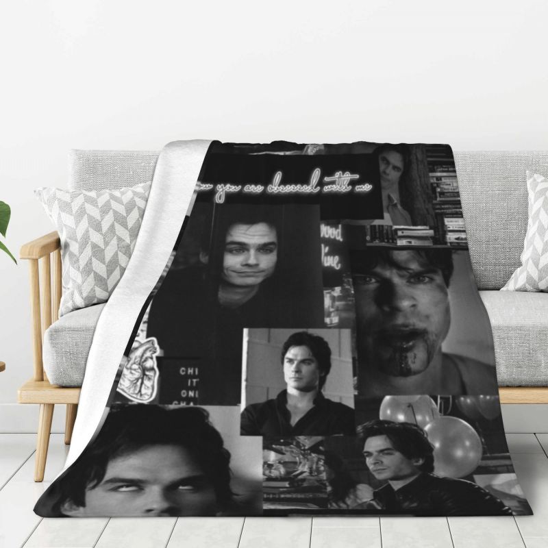 Coperta Personalizzata The Vampire Diaries Morbido Pile Primavera Autunno Calda Flanella Plaid per Divano Casa Camera da Letto Trapunta