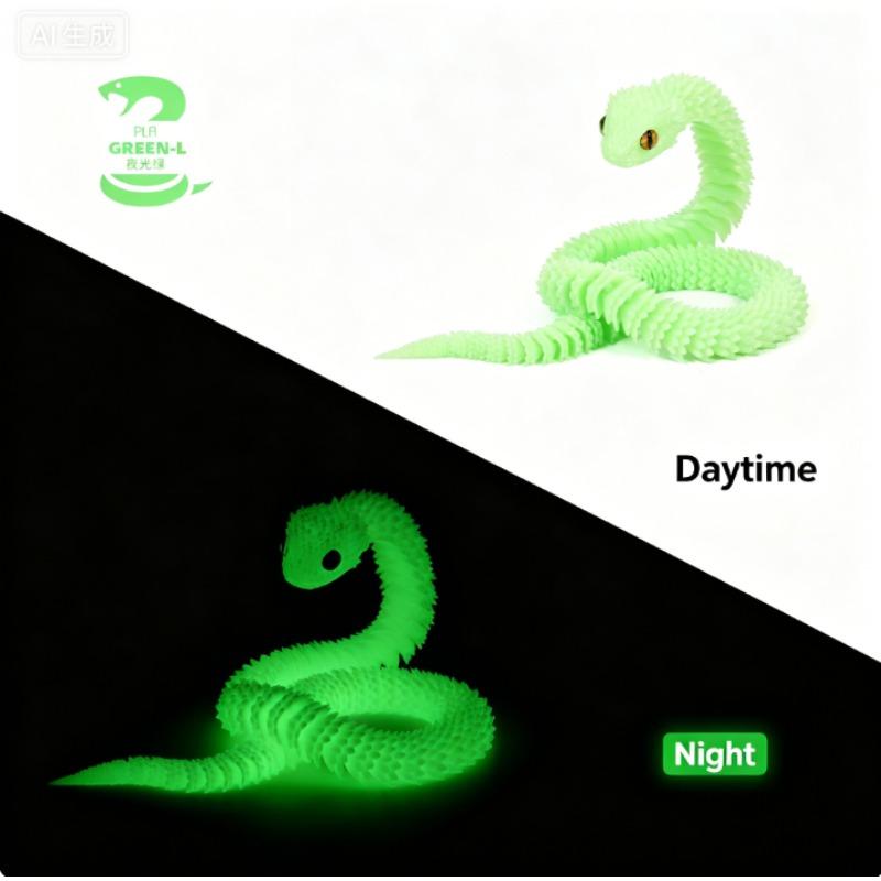 3D Printed Flexible Viper Snake Model – Art Decor, Multiple Colors & Sizes (30cm/40cm/60cm) Perfect for Home and Office Décor.