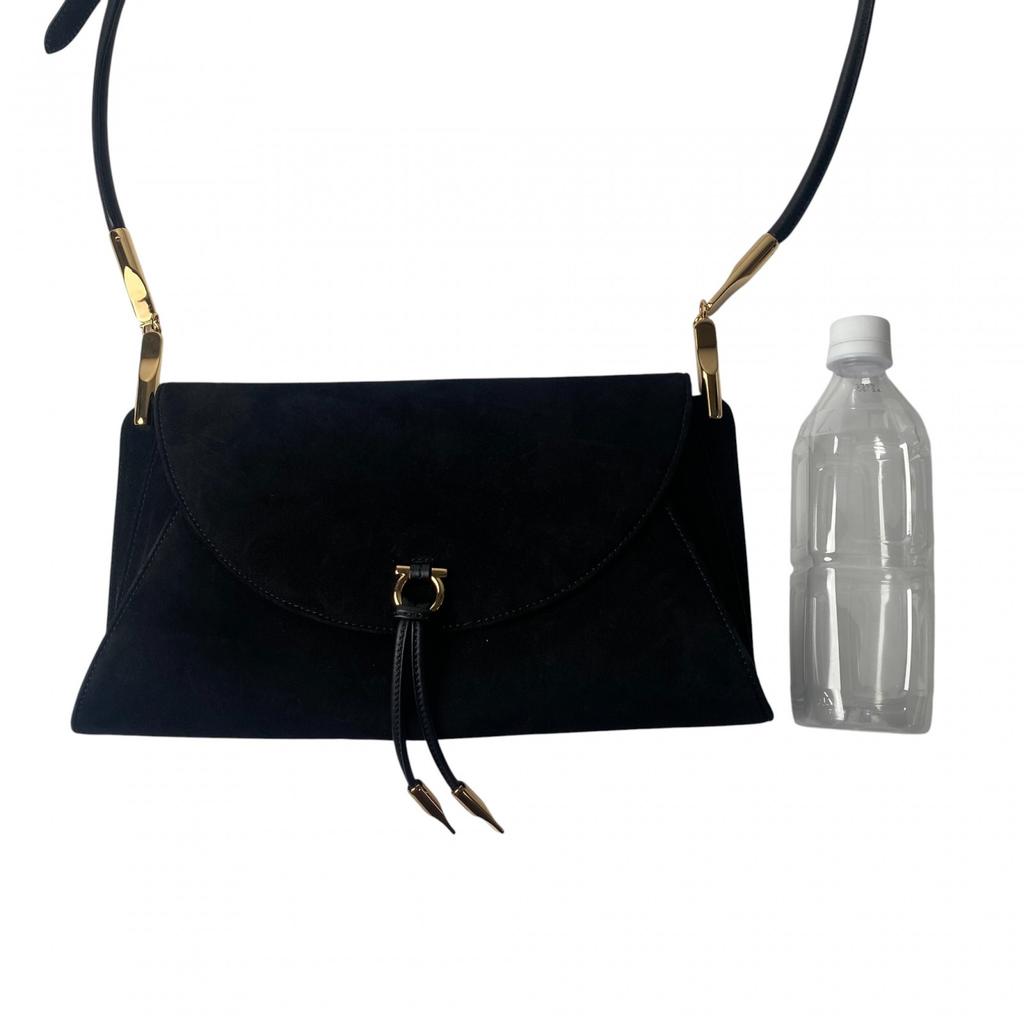 Used Salvatore FerragamoShoulder Bag Black Suede Women