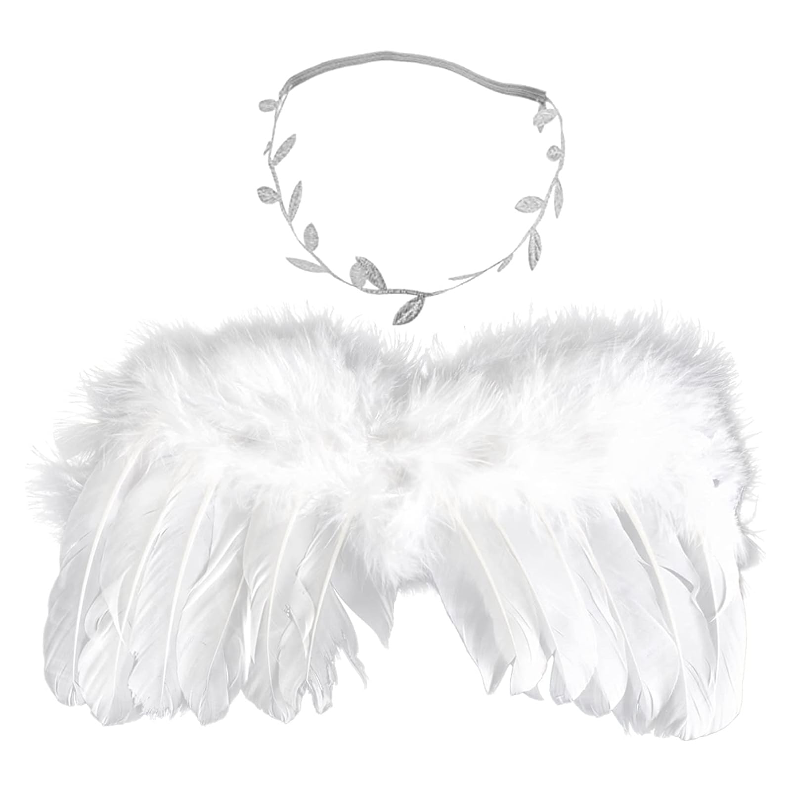 

[LIKENNY] Крылья ангела Половина ребенка Новорожденный милый костюм ангела Сон Искусство повязка на голову Ангел набор Новорожденный Фотосессия Реквизит (белый)