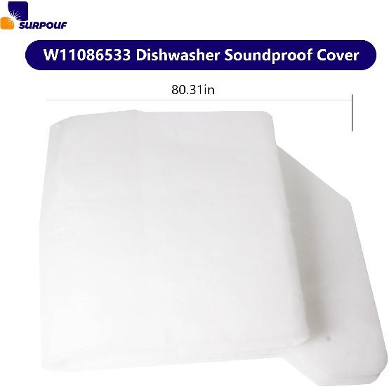 W11086533 Dishwasher Sound Shield Compatible With Whirlpool Kenmore Maytag Replacement 4512869 AP6048046 PS12070612 EAP12070612