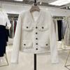 Women's French Style Short White Jacket - Spring/Autumn Collection