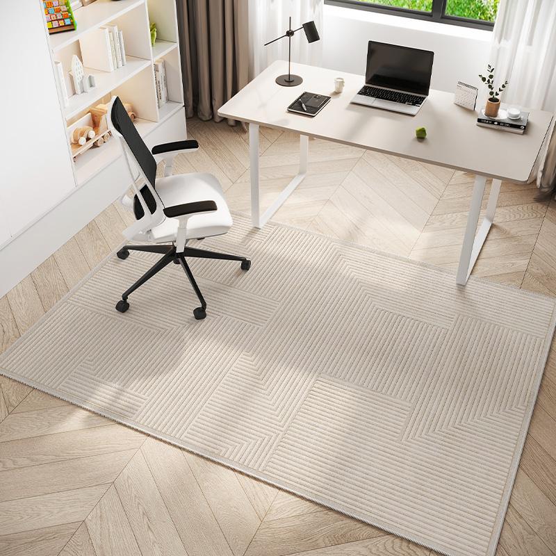 VIKAMA Modern Minimalist Study Room Carpet, Non-slip Bedroom Dressing Table Mat, Office Gaming Chair Mat, Home Decoration