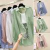 Summer Clothes, Thin Jackets, Loose All-match Clothes, Women's Long-sleeved Chiffon Cardigan