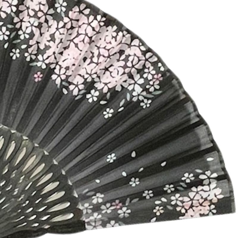 Folding Silk Folding Fan from a Kimono for with Lace Folding Fan Gift 9A1 [Acacia Style] Left-handed Fan, High-quality Shop, Women, Bag, Boxed, (Ouka