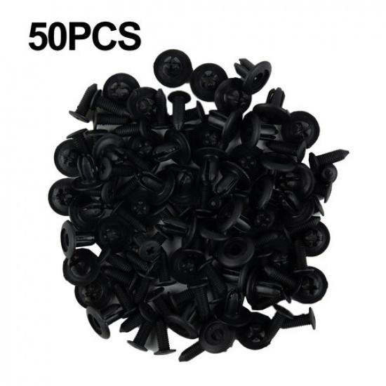 50x Nylon Front Bumper Fender Body Mouldings Clips Rivets Retainer For Mazda 3/6