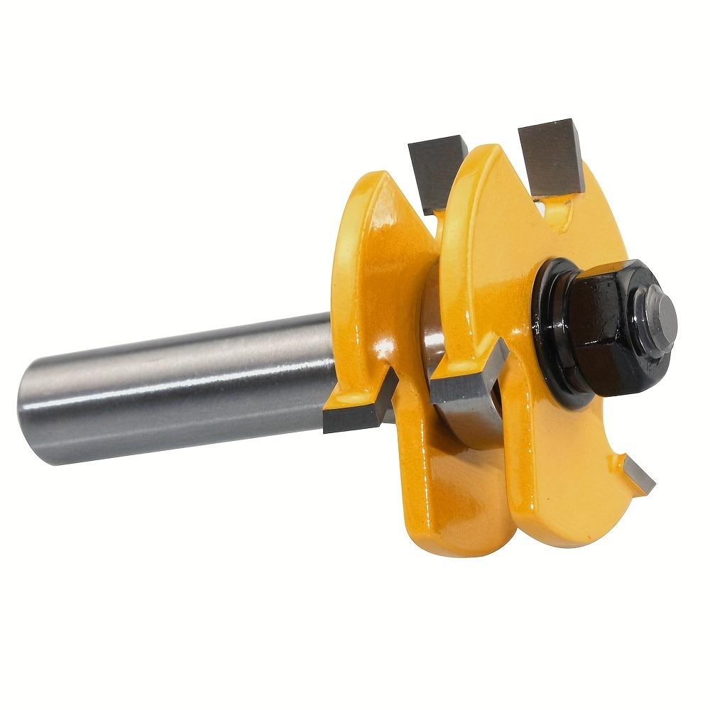 2PCS Woodworking Milling Cutter 3 Teeth T Shaped Tenon Square Tooth Floor Splicing Knife Carving Knives