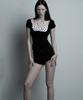 ILLIO Black Star Giselle Gathered Top