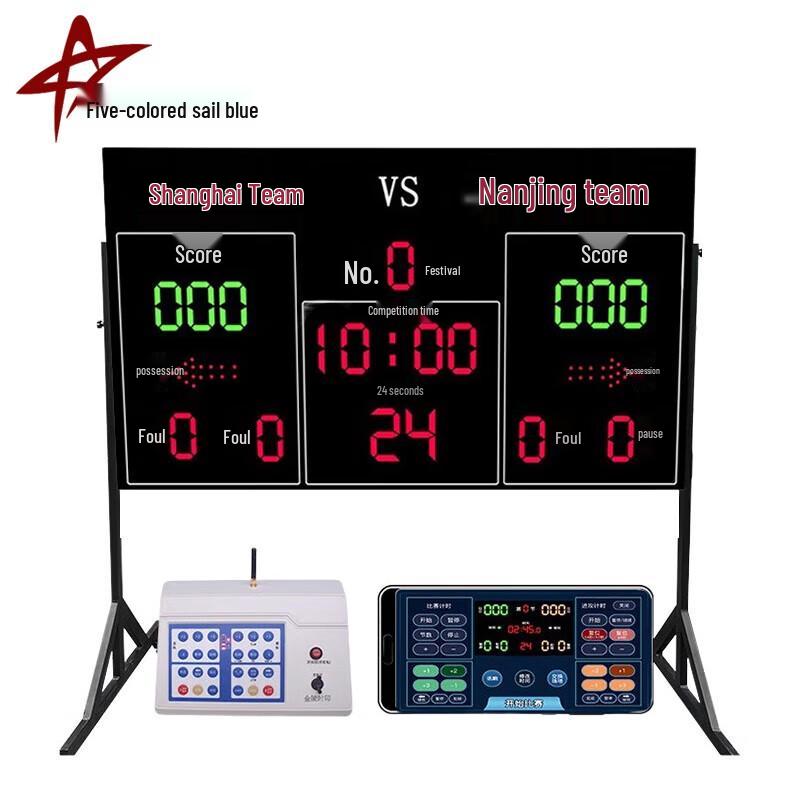 Basketball Electronic Scoreboard and 24-Second Shot Clock