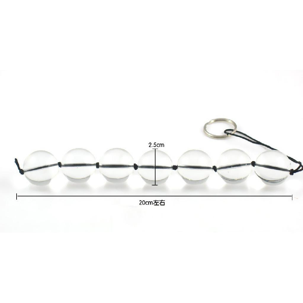 Lengthened Sexy Pull Beads 7 Ball Crystal Glass Vaginal Intercourse Flirting Masturbation Female Pull Beads Adult Sex Product Appliance