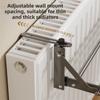 Carbon Steel Radiator Drying Rack Wall Mounted Folding Retractable Radiator Cloth Airer Space Saving Shoes Storage Rack
